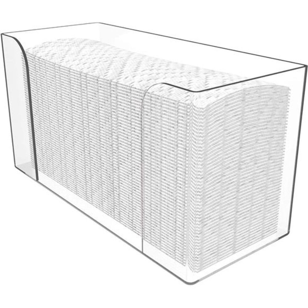 Clear Acrylic Paper Towel Dispenser Trifold Multifold Napkin Holder Countertop